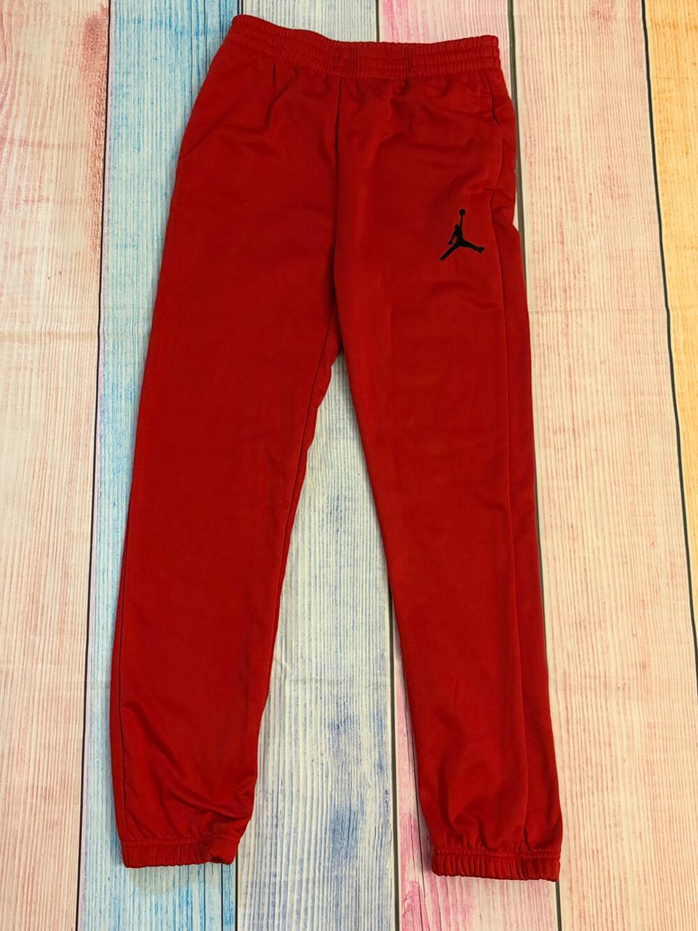 Jordan Boys Large Red Joggers Sweatpants 12-13 Years EUC